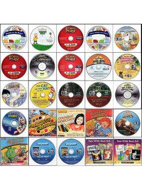 25 Vintage CD-ROM Kids Lot #9 (2007-2010)